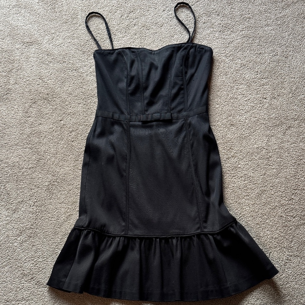 White House Black Market Black Satin Dress